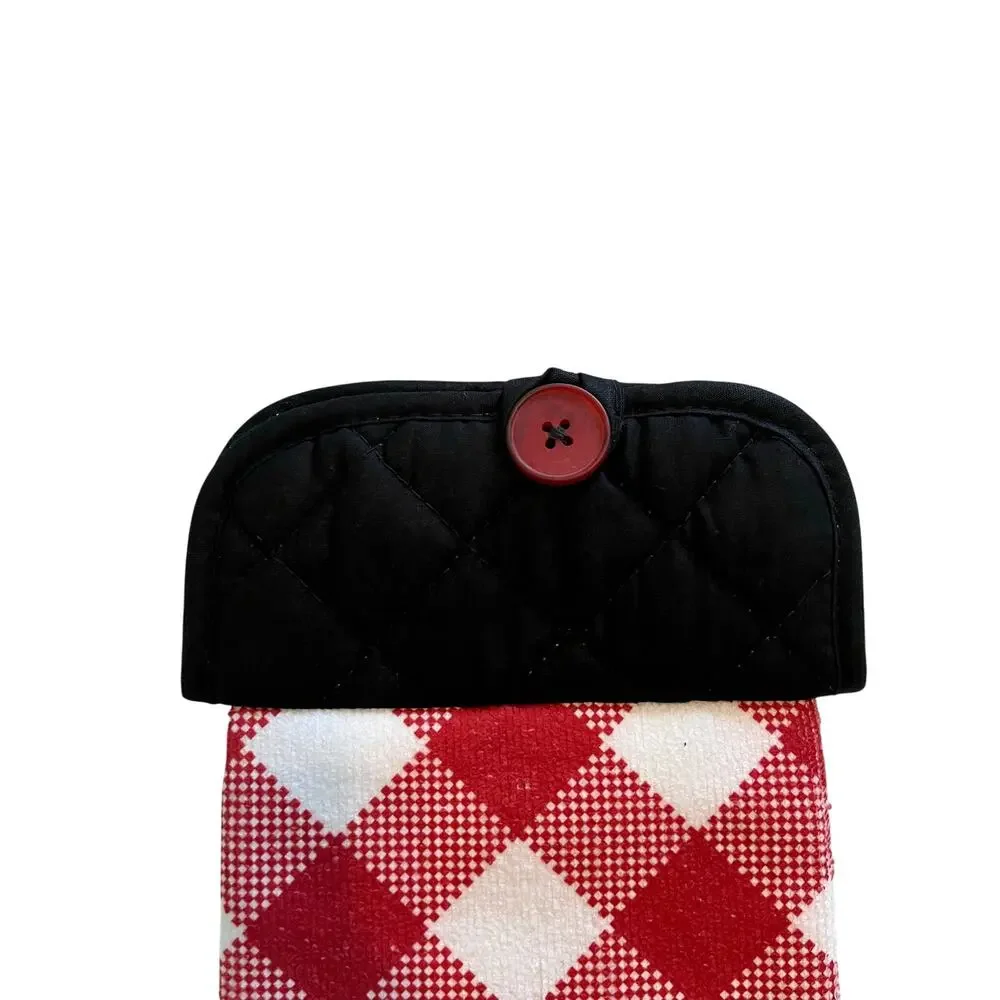 Kitchen Towel Home Decor Summer BBQ Handmade Red Father's Day Gift